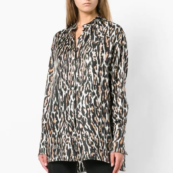 Calvin Klein 205W39NYC Leopard Print Blouse